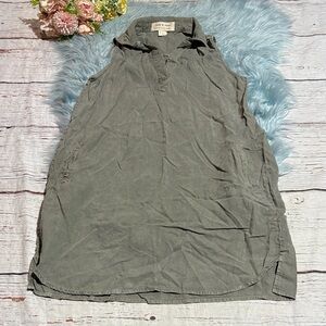 Anthropologie Cloth & Stone Sally Sleeveless Shirt Dress sz S